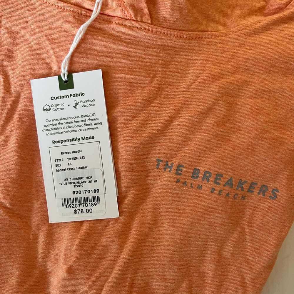 New Tags Golf tennis Breakers light Organic cotton shirt hoodie top Orange S XS